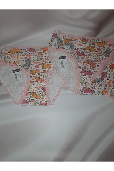Butik Pink Edge Patterned Tutu Passion Bato Girl's 2-Pack Panties
