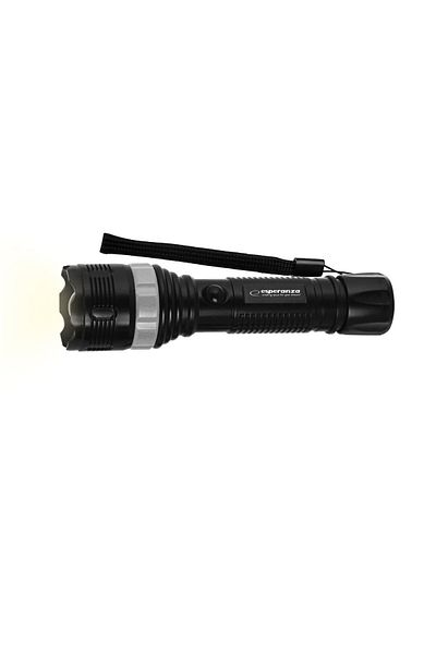 ESPERANZA LED flashlight 1W, 70 lumens, adjustable light, 3 x AAA, 19.3 x 5 cm, durable, ES-96107, black