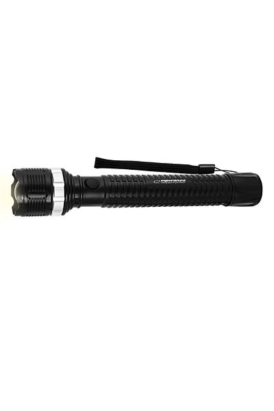 ESPERANZA LED flashlight 1W, 100 lumens, adjustable light, 3 x R20, 30 x 5 cm, durable, ES-96109, black