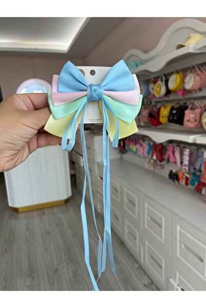 pempem bandana kız çocuk sallantılı renkli fiyonk Klips toka