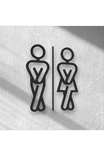 Teber 3D Baskı Kadın Erkek Tuvalet Kapısı İşareti - WC Kapı Tabelası