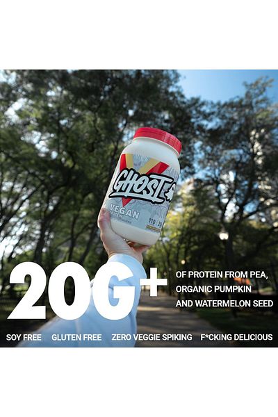 Ghost Vegan Protein, 20g Protein, Pancake Batter, 2 Lbs, 28 Servings