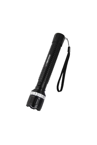 ESPERANZA LED flashlight 1W, 100 lumens, adjustable light, 3 x R20, 30 x 5 cm, durable, ES-96109, black