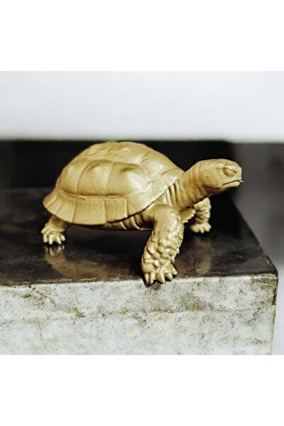 Hediyehanem Kaplumbağa Biblo Heykel 3D Baskı Masa Üstü Dekoratif Obje 10x10x8 cm