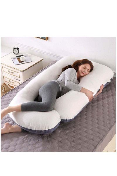 molody G-Shaped Pregnancy and Breastfeeding Pillow with Removable Velvet Cover