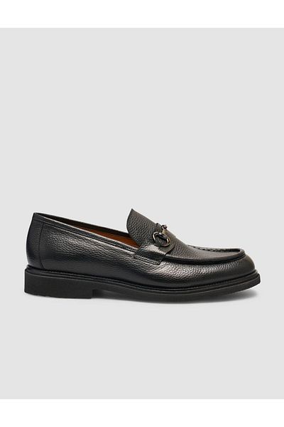 Cabani 100% Genuine Leather Black Floaterbuckle Men's Classic Shoes