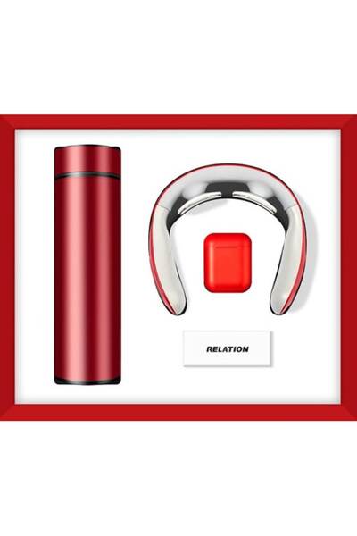 OEM Set Cadou Premium: Cana Smart, Casti Wireless si Aparat de Masaj Cervical – Eleganta si Rasfat in