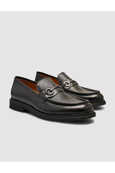 Cabani 100% Genuine Leather Black Floaterbuckle Men's Classic Shoes