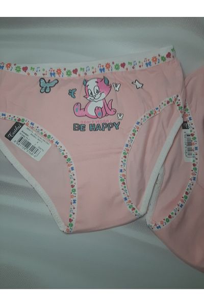 Butik Pink Patterned Passion Elastan Bato Front Printed 2 Pcs Girls Panties