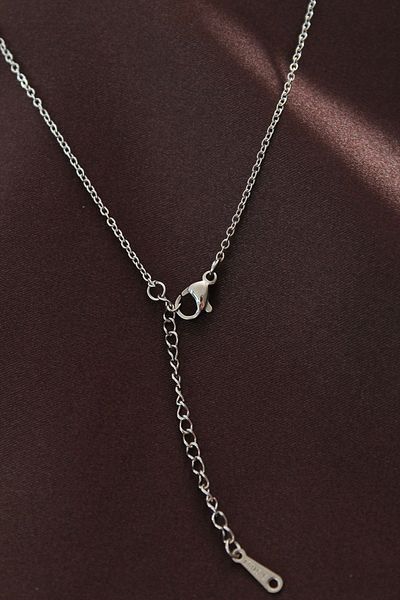 Clariss Steel Silver Color Minimal 3 Heart Necklace