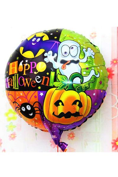 MBB ETİCARET Halloween Spider Pumpkin Foil Balloon 18 inch