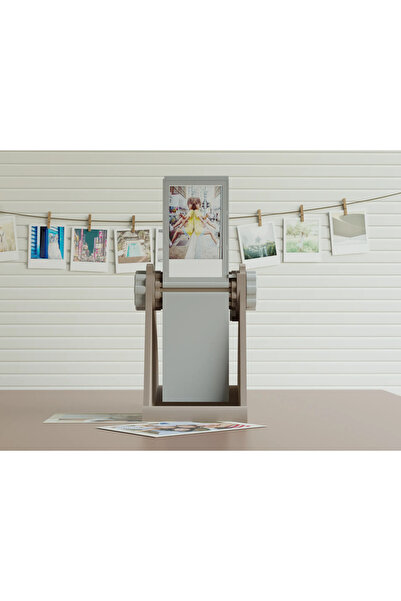 Phigo Mini Fotoğraf Çerçevesi Albümü Çevirmeli Stand 3D Baskı İsim Yazılabilir Dikey Rolodex Albüm Standı