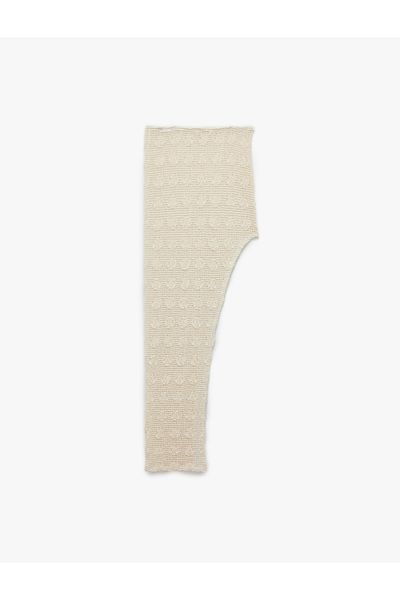 Koton Asymmetrical Cut Long Crochet Skirt