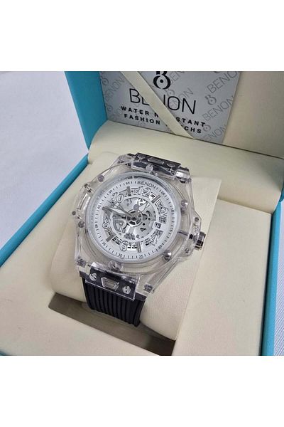 benon Men's Watch - Binon Hublot Design Transparent