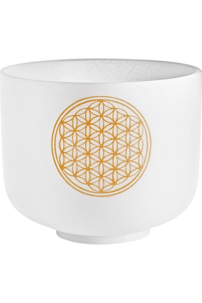 MEINL Sonic Energy PCSB8FOL Flower Of Life 8’’ Crystal Singing Bowl Om 128 Hz (White Frosted)