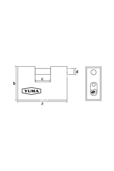 Yuma Sliding Mill Brass Padlock Pass System / Automatic / 12 Pcs/ 80mm