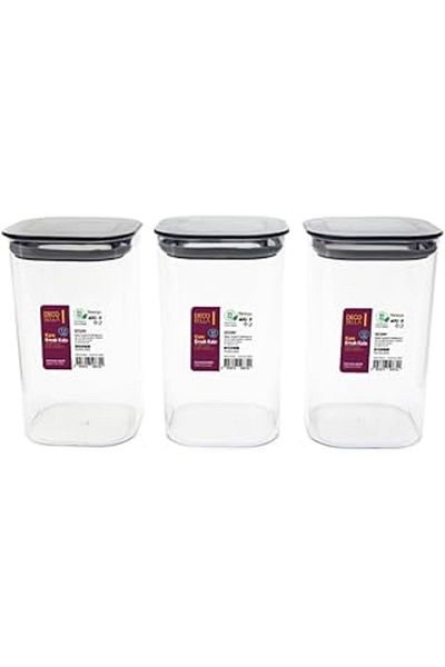 MCreative Omak Decobella 3 Piece 1.1 Lt. Square Food Container Set