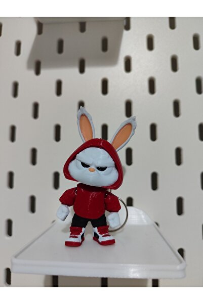 MODA Hareketli Asi Tavşan Anahtarlık / Çanta Aksesuarı