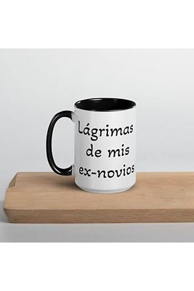 NETWORK ART Print Dore Lágrimas De Mis Ex-Novios Mug - Inside Color Mug - English Coffee Mug