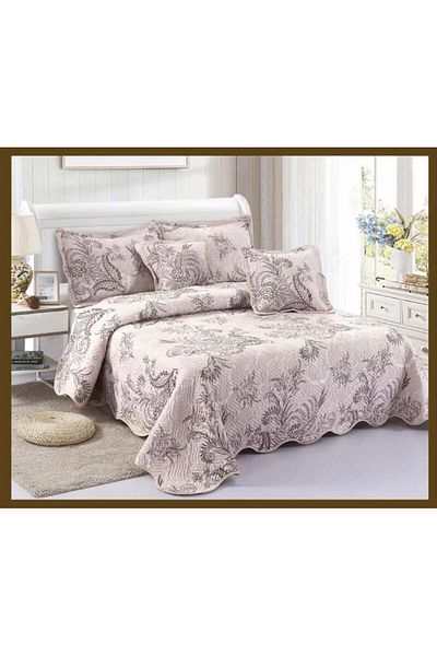 FIONNA.RO 5 Piece Duvet Cover Set - Beige-Royal Grey