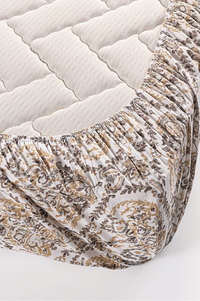 TeksNil Home 100% Cotton Oslo Double Coffee Pique Set (Elastic Sheet, Pique, Pillow Case)