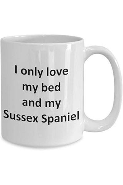 NETWORK ART Print Dore Funny Sussex Spaniel Mug - Sussex Spaniel Dog Coffee Cup - English Coffee Mug Ba