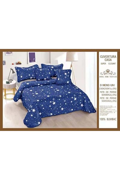 FIONNA.RO 5 Piece Duvet Set - Navy Blue