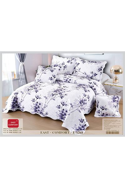 FIONNA.RO 5 Piece Duvet Cover Set - Purple Flowers