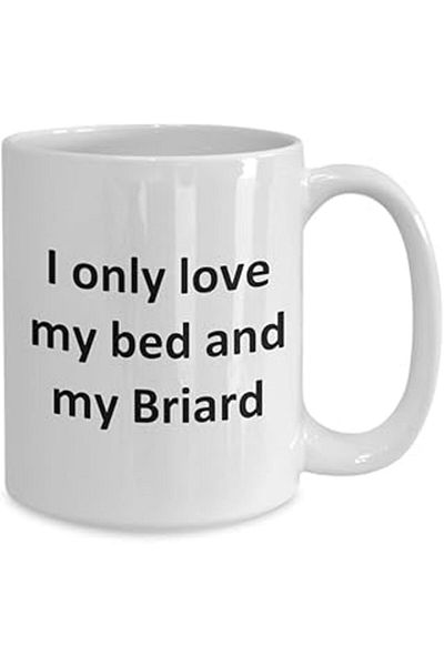 NETWORK ART Print Dore Funny Briard Mug - Coffee Cup Briard Dog Coffee Cup - English Coffee Mug Bard