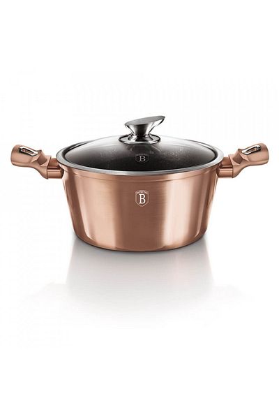 Berlinger Haus Oală marmorată cu capac 30 cm, auriu-roz Berlinger Haus BH 6194