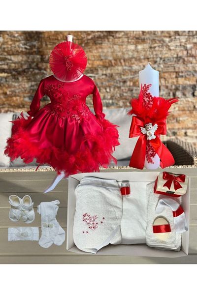 Botez cu Alina Set complet botez fetita Mia – rosu