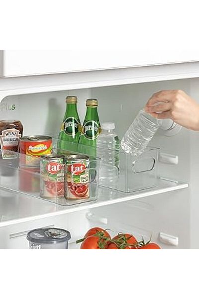 Cetking Decoox 1 Piece Transparent Acrylic Refrigerator and Kitchen Organizer, Beverage and Food Organizer