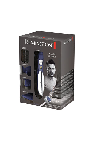 Remington Set tuns facial si corporal Remington PG6045, 5 capete, Acumulator, Albastru/Argintiu