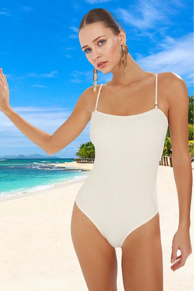 PayBuy Patterned Strapless Swimsuit Ergonomic Cut Swimsuit Marine Clothing Stretch Fabric Water Sport
