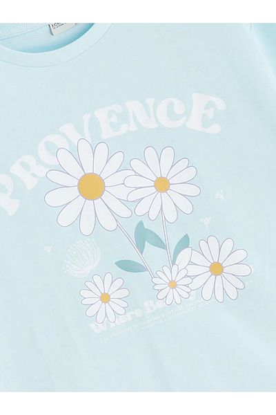 LC Waikiki Lcw Kids Blue Crew Neck Girls T-Shirt