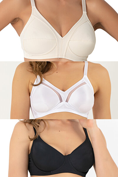 ZENCHES 3-Piece Minimizer Gathering Bra Set - Daily, Comfortable
