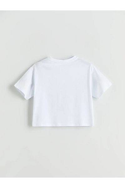 LC Waikiki Tricou pentru copii LCW Kids alb cu decolteu Bratz imprimat pentru fete
