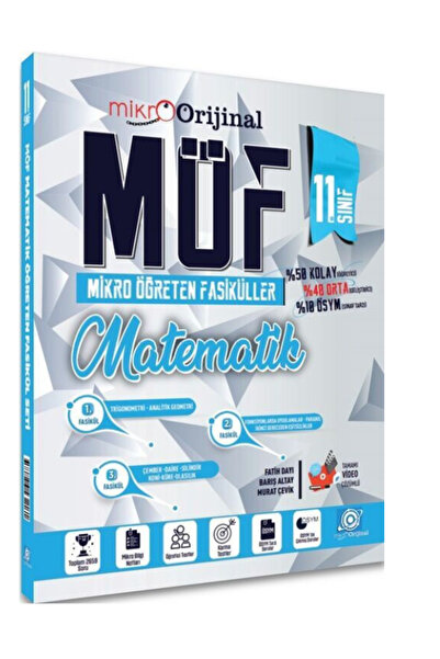 Orijinal Yayınları 11. Orijinal Mikro Sınıf Matematik MÖF Mikro Öğreten Fasiküller
