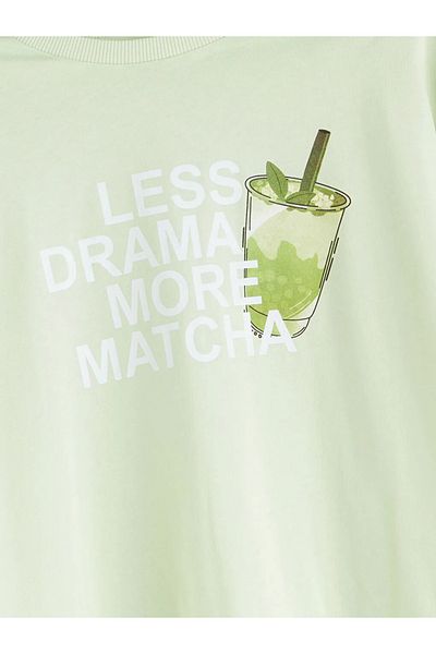 LC Waikiki Lcw Kids Green Crew Neck Girls T-Shirt