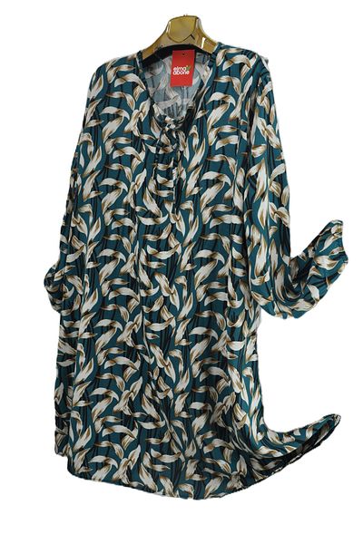 elma abone Large Size Viscose Lace-Up Tunic