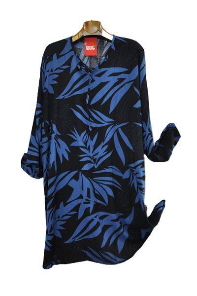 elma abone Large Size Viscose Lace-Up Tunic