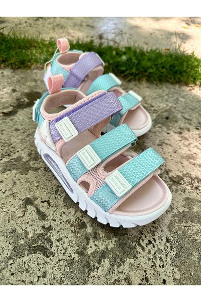 Vicco Size 26-35 Three Stripes Lightweight Non-Slip Sole Girls-Boys Sandals