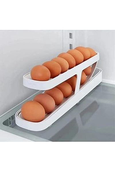 Kitchen Time Αυτόματο Ψυγείο 2 επιπέδων και Βάση Αυγών - Δοχείο αποθήκευσης ραφιών