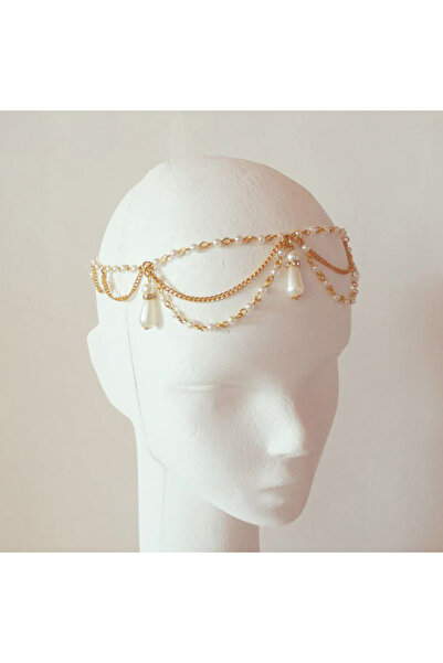 Shiklik İnci Zincir Kadın Detaylı Saç Aksesuarı