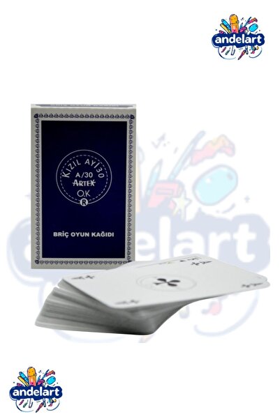 andelart Iskambil Pişti Oyun Kağıdı Briç Batak 52 Oyun Kağıdı A-30 1 Paket Mavi renk