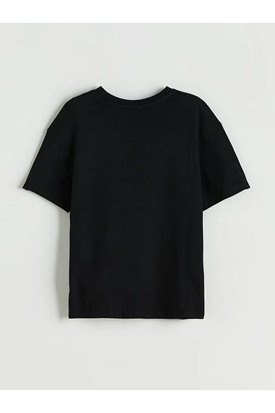 LC Waikiki Lcw Kids Black Crew Neck Girls T-Shirt