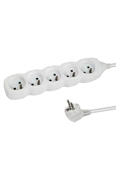 ESPERANZA Prelungitor cu 5 prize si cablu cu lungime de 1.5m, 250V, 16A, sarcina maxima 3680W, ES-96166, alb