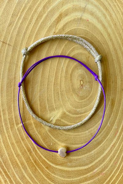 Shepidi 2-Piece Gold Rope and Heart-Shaped Anklet