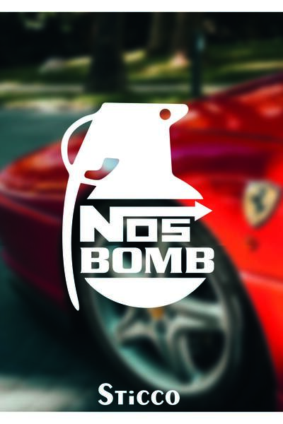 Sticco ملصق لاصق على الزجاج الأمامي للسيارة والدراجة النارية من Nos Bomb JDM ...
