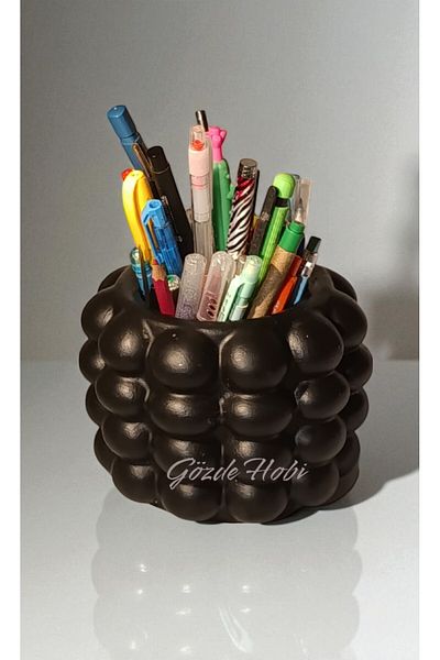 gözde hobi Gözdehobi Bubble Bubble Large Size Pen Holder, Desktop Organizer, Office Gift |   Black Color